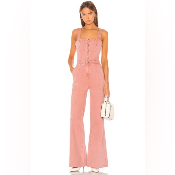 Frame Denim Pants - Gorgeous Frame Pink Denim Overalls Jumpsuit NWOT